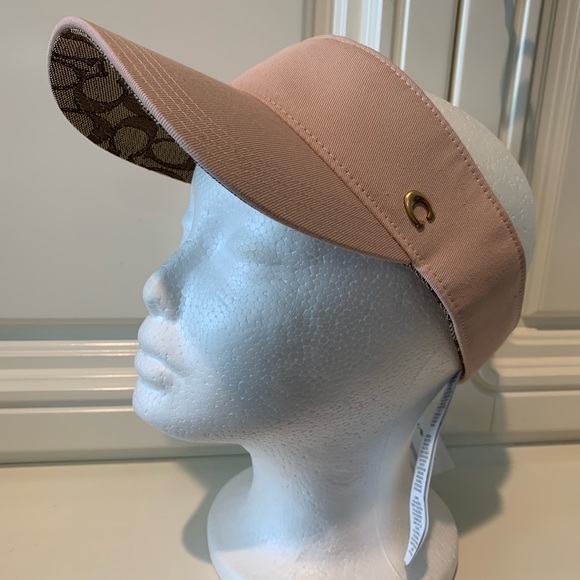 NWT Coach visor pink and signature tan - Picture 3 of 6